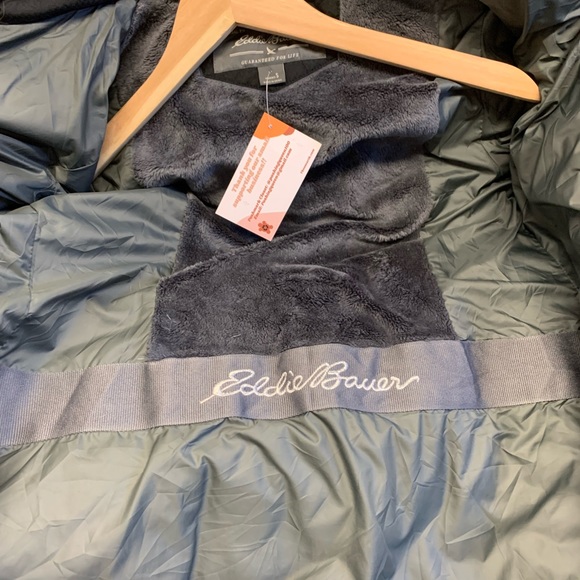 Eddie Bauer Womens Puffer Long Coat Hooded Jacket Long Sleeve Solid Black Size S - Picture 6 of 10